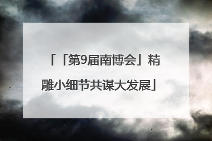 「第9届南博会」精雕小细节共谋大发展