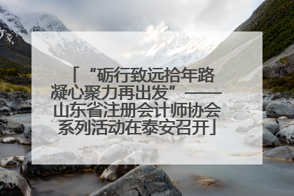 “砺行致远拾年路 凝心聚力再出发”——山东省注册会计师协会系列活动在泰安召开