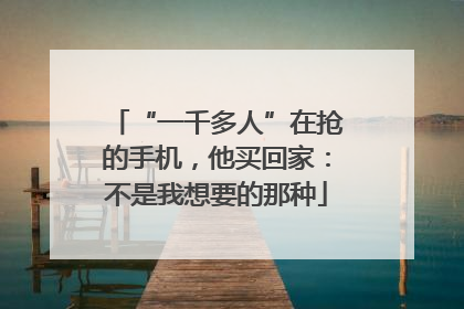 “一千多人”在抢的手机，他买回家：不是我想要的那种