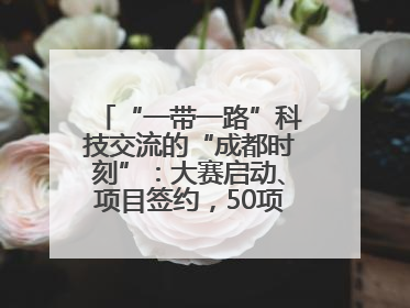 “一带一路”科技交流的“成都时刻”：大赛启动、项目签约，50项“成都造”黑科技吸引多国客商