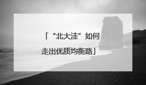 “北大洼”如何走出优质均衡路