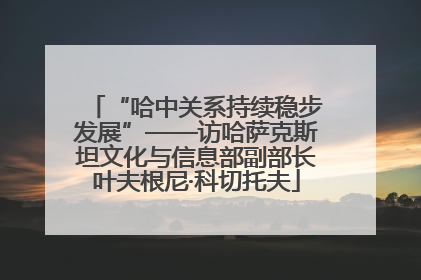“哈中关系持续稳步发展”——访哈萨克斯坦文化与信息部副部长叶夫根尼·科切托夫