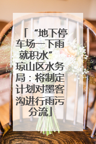 “地下停车场一下雨就积水” 琼山区水务局：将制定计划对墨客沟进行雨污分流