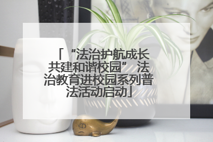 “法治护航成长 共建和谐校园” 法治教育进校园系列普法活动启动
