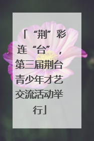 “荆”彩连“台”，第三届荆台青少年才艺交流活动举行