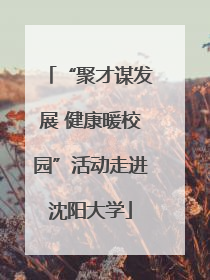 “聚才谋发展 健康暖校园”活动走进沈阳大学