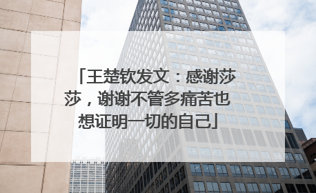 王楚钦发文：感谢莎莎，谢谢不管多痛苦也想证明一切的自己