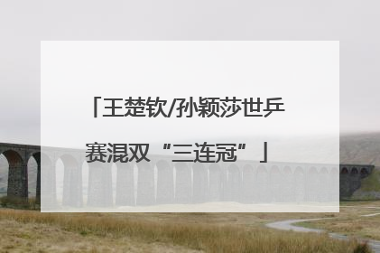 王楚钦/孙颖莎世乒赛混双“三连冠”