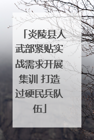 炎陵县人武部紧贴实战需求开展集训 打造过硬民兵队伍