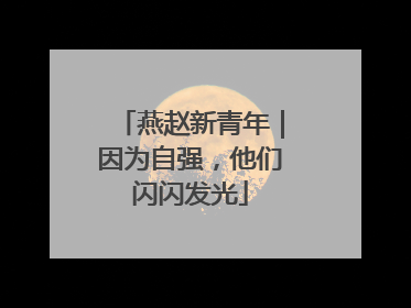 燕赵新青年｜因为自强，他们闪闪发光