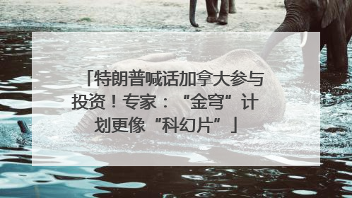 特朗普喊话加拿大参与投资！专家：“金穹”计划更像“科幻片”
