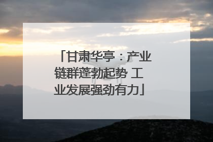 甘肃华亭：产业链群蓬勃起势 工业发展强劲有力