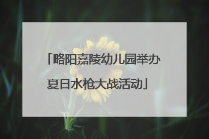略阳嘉陵幼儿园举办夏日水枪大战活动