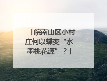 皖南山区小村庄何以蝶变“水墨桃花源”？