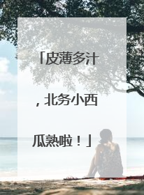 皮薄多汁，北务小西瓜熟啦！