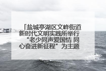 盐城亭湖区文峰街道新时代文明实践所举行“老少同声爱国情 同心奋进新征程”为主题的红色文化活动
