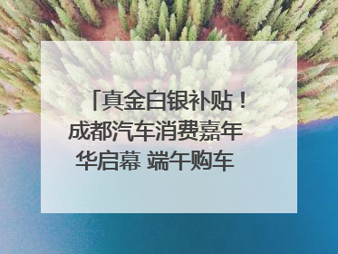 真金白银补贴！成都汽车消费嘉年华启幕 端午购车正当时｜网络中国节·端午
