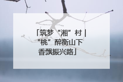 筑梦“湘”村｜“桃”醉衡山下 香飘振兴路