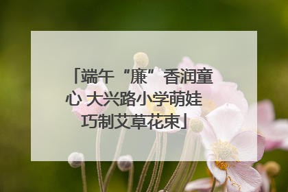 端午“廉”香润童心 大兴路小学萌娃巧制艾草花束