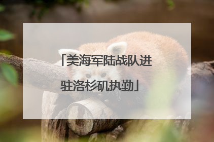 美海军陆战队进驻洛杉矶执勤
