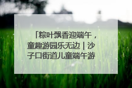 粽叶飘香迎端午，童趣游园乐无边｜沙子口街道儿童端午游园活动圆满落幕