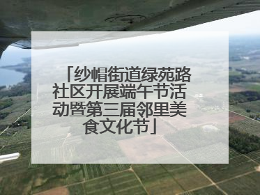 纱帽街道绿苑路社区开展端午节活动暨第三届邻里美食文化节