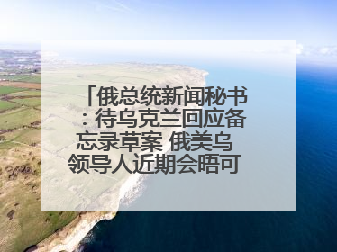 俄总统新闻秘书：待乌克兰回应备忘录草案 俄美乌领导人近期会晤可能性小