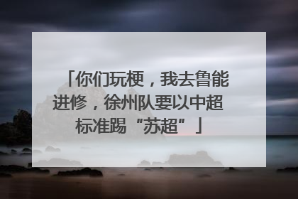 你们玩梗，我去鲁能进修，徐州队要以中超标准踢“苏超”