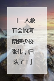 一人救五命的河南籍少校张伟，归队了！