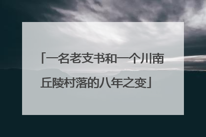 一名老支书和一个川南丘陵村落的八年之变