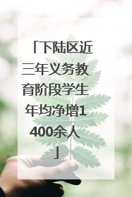 下陆区近三年义务教育阶段学生年均净增1400余人