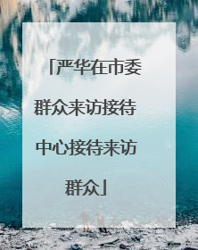 严华在市委群众来访接待中心接待来访群众