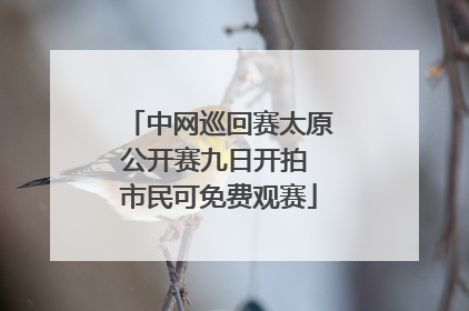中网巡回赛太原公开赛九日开拍 市民可免费观赛