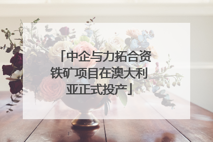 中企与力拓合资铁矿项目在澳大利亚正式投产