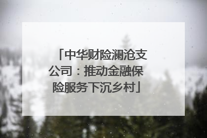 中华财险澜沧支公司：推动金融保险服务下沉乡村