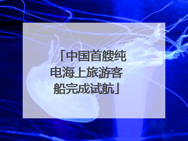中国首艘纯电海上旅游客船完成试航