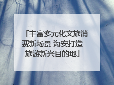 丰富多元化文旅消费新场景 海安打造旅游新兴目的地