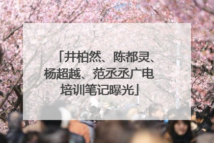 井柏然、陈都灵、杨超越、范丞丞广电培训笔记曝光