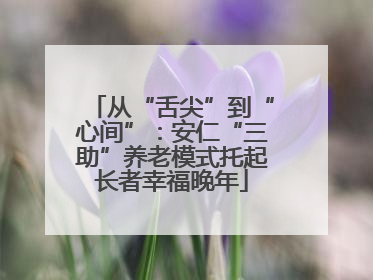 从“舌尖”到“心间”：安仁“三助”养老模式托起长者幸福晚年