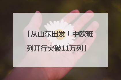 从山东出发！中欧班列开行突破11万列