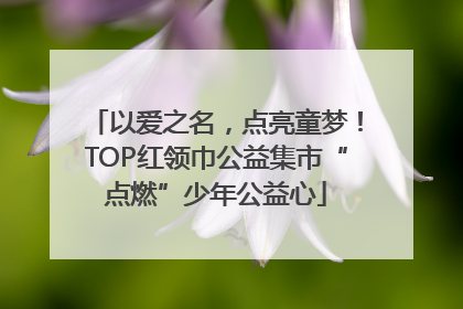 以爱之名，点亮童梦！TOP红领巾公益集市“点燃”少年公益心