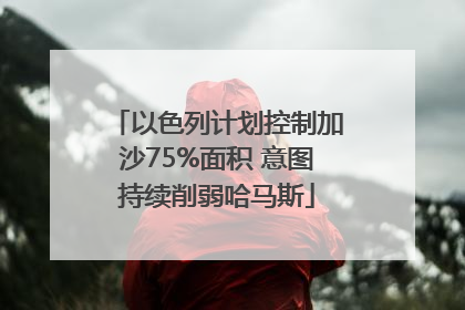 以色列计划控制加沙75%面积 意图持续削弱哈马斯