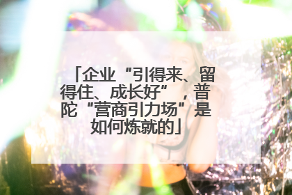 企业“引得来、留得住、成长好”，普陀“营商引力场”是如何炼就的