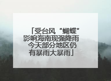 受台风“蝴蝶”影响海南现强降雨 今天部分地区仍有暴雨大暴雨