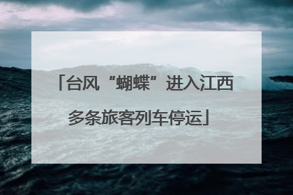 台风“蝴蝶”进入江西 多条旅客列车停运