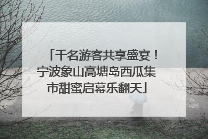 千名游客共享盛宴！宁波象山高塘岛西瓜集市甜蜜启幕乐翻天