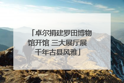 卓尔捐建罗田博物馆开馆 三大展厅展千年古县风雅
