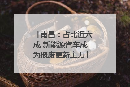 南昌：占比近六成 新能源汽车成为报废更新主力