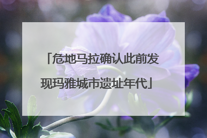 危地马拉确认此前发现玛雅城市遗址年代