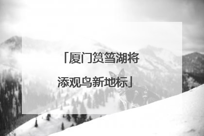 厦门筼筜湖将添观鸟新地标